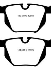 EBC Brakes Ultimax OEM Plus Rear Disc Brake Pad Set FMSI D1042 BMW Rear                                     - UD1042 - Image 3