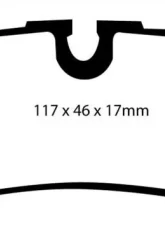 EBC Brakes Ultimax OEM Plus Rear Disc Brake Pad Set FMSI D1099 Land Rover Rear                                     - UD1099 - Image 3