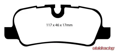 EBC Brakes Ultimax OEM Plus Rear Disc Brake Pad Set FMSI D1099 Land Rover Rear - UD1099