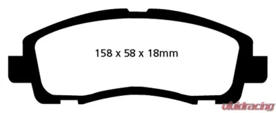 EBC Brakes Ultimax OEM Plus Front Disc Brake Pad Set FMSI D1102 Front - UD1102