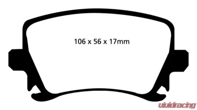 EBC Brakes Ultimax OEM Plus Rear Disc Brake Pad Set FMSI D1108 Rear - UD1108