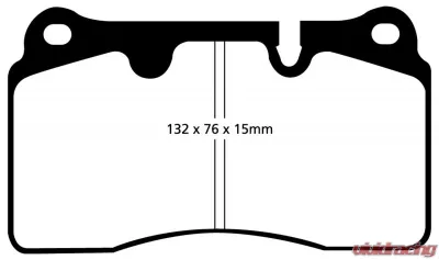 EBC Brakes Ultimax OEM Plus Front Disc Brake Pad Set FMSI D1165 Volkswagen Touareg Front 2007-2017 - UD1165