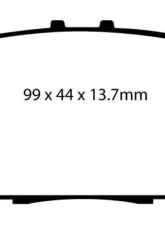 EBC Brakes Ultimax OEM Plus Rear Disc Brake Pad Set FMSI D1180 Rear                                     - UD1180 - Image 3
