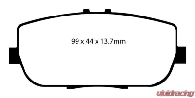 EBC Brakes Ultimax OEM Plus Rear Disc Brake Pad Set FMSI D1180 Rear - UD1180