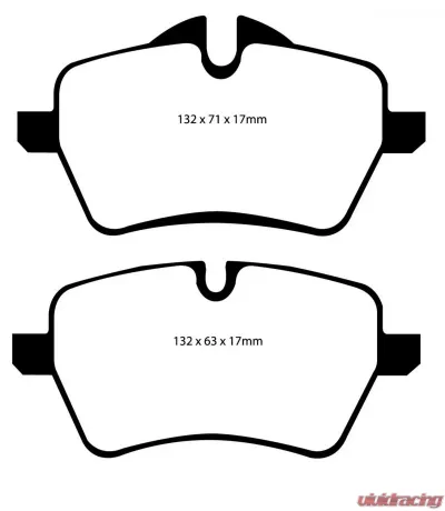EBC Brakes Ultimax OEM Plus Front Disc Brake Pad Set FMSI D1204 Front - UD1204