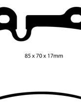 EBC Brakes Ultimax OEM Plus Rear Disc Brake Pad Set FMSI D1277 Volkswagen Touareg Rear 2007-2013                                     - UD1277 - Image 3