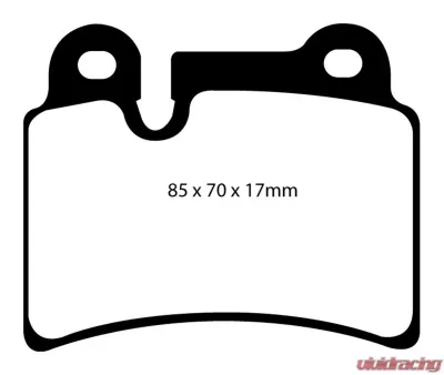 EBC Brakes Ultimax OEM Plus Rear Disc Brake Pad Set FMSI D1277 Volkswagen Touareg Rear 2007-2013 - UD1277