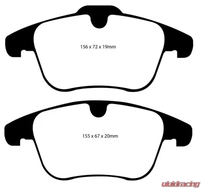 EBC Brakes Ultimax OEM Plus Front Disc Brake Pad Set FMSI D1306 Front - UD1306