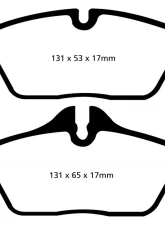 EBC Brakes Ultimax OEM Plus Front Disc Brake Pad Set FMSI D1308 Front                                     - UD1308 - Image 3