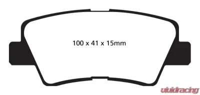 EBC Brakes Ultimax OEM Plus Rear Disc Brake Pad Set FMSI D1313 Rear - UD1313