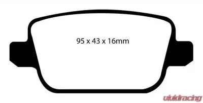 EBC Brakes Ultimax OEM Plus Rear Disc Brake Pad Set FMSI D1314 Rear - UD1314