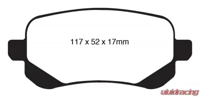 EBC Brakes Ultimax OEM Plus Rear Disc Brake Pad Set FMSI D1326 Rear - UD1326