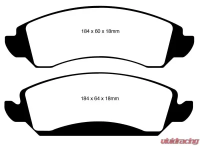 EBC Brakes Ultimax OEM Plus Front Disc Brake Pad Set FMSI D1363 Front - UD1363