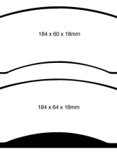 EBC Brakes Ultimax OEM Plus Front Disc Brake Pad Set FMSI D1363 Front                                     - UD1363 - Image 3
