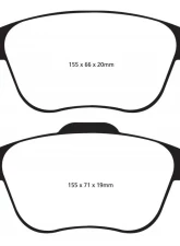 EBC Brakes Ultimax OEM Plus Front Disc Brake Pad Set FMSI D1375 Front                                     - UD1375 - Image 3