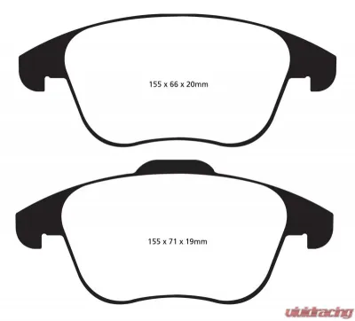 EBC Brakes Ultimax OEM Plus Front Disc Brake Pad Set FMSI D1375 Front - UD1375