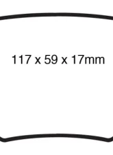 EBC Brakes Ultimax OEM Plus Rear Disc Brake Pad Set FMSI D1377 Rear                                     - UD1377 - Image 3
