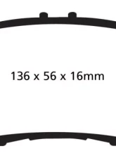 EBC Brakes Ultimax OEM Plus Front Disc Brake Pad Set FMSI D1394 Honda Front                                     - UD1394 - Image 3