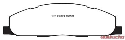 EBC Brakes Ultimax OEM Plus Rear Disc Brake Pad Set FMSI D1400 Rear - UD1400