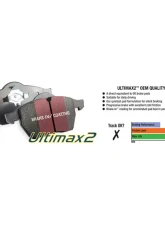 EBC Brakes Ultimax OEM Plus Rear Disc Brake Pad Set FMSI D1729 Mazda Mazda 3 Rear 2014-2017                                     - UD1729 - Image 2