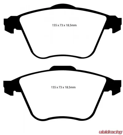 EBC Brakes Ultimax OEM Plus Front Disc Brake Pad Set FMSI D915 Front - UD9152