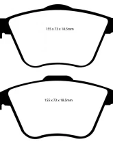 EBC Brakes Ultimax OEM Plus Front Disc Brake Pad Set FMSI D915 Front                                     - UD9152 - Image 3