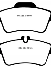 EBC Brakes Ultimax OEM Plus Rear Disc Brake Pad Set FMSI D986 Mercedes-Benz Rear                                     - UD986 - Image 3