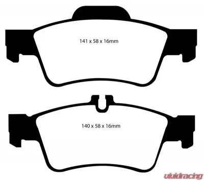 EBC Brakes Ultimax OEM Plus Rear Disc Brake Pad Set FMSI D986 Mercedes-Benz Rear - UD986