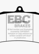 EBC Brakes Greenstuff 2000 series is a high friction pad designed to improve stopping power                                     - DP2006 - Image 3