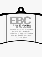 EBC Brakes Greenstuff 2000 series is a high friction pad designed to improve stopping power                                     - DP2032 - Image 3
