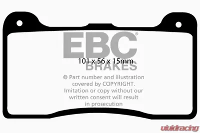 EBC Brakes Greenstuff 2000 series is a high friction pad designed to improve stopping power - DP2039