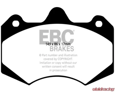 EBC Brakes RP-1 Racing Brake Pads AP Caliper Type Lotus Evora 3.5 Supercharged 2015 - DP8042RP1