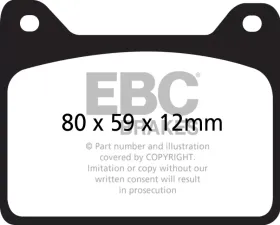 EBC Brakes RP-1 Racing Brake Pads Willwood Caliper Type Wilwood Powerlite 79R