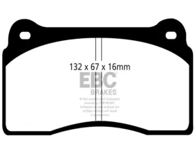 EBC Brakes RP-1 Racing Brake Pads Brembo Caliper Type Audi | Chrysler | Dodge | Ferrari | Lamborghini | Nissan 1987-2017