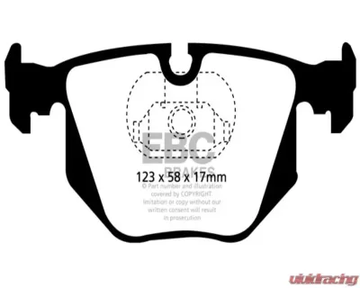 EBC Brakes RP-1 Racing Brake Pads ATE Caliper Type BMW 330 | M3 | Z4 M 2000-2009 - DP81118RP1