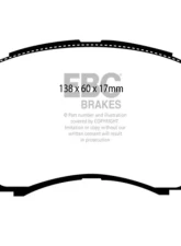 EBC Brakes RP-1 Racing Brake Pads Subaru Impreza 2.0 Turbo 1996-1998                                     - DP81134RP1 - Image 3