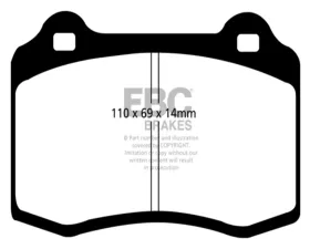 EBC Brakes RP-1 Racing Brake Pads Chrysler | Dodge | Ferrari | Lutos | Jeep 1991-2021