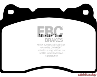 EBC Brakes RP-1 Racing Brake Pads Buick | Chevrolet | Dodge | Ford | Mitsubishi | Subaru 2002-2017 - DP81210RP1