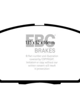 EBC Brakes RP-1 Racing Brake Pads Honda S2000 2.0 1999-2009                                     - DP81254RP1 - Image 3