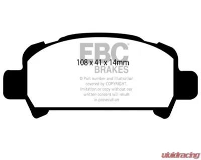 EBC Brakes RP-1 Racing Brake Pads Subaru Impreza 2.0 2.0 Turbo 98-02 - DP81293RP1