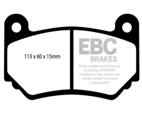 EBC Brakes RP-1 Racing Brake Pads AP Caliper Type Lotus Elise | Exige 2001-2011