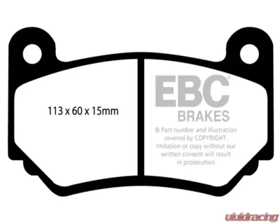 EBC Brakes RP-1 Racing Brake Pads AP Caliper Type Lotus Elise | Exige 2001-2011 - DP81377RP1