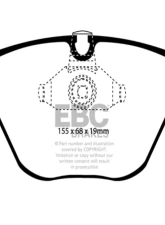EBC Brakes RP-1 Racing Brake Pads ATE Caliper Type BMW 135 | 1M | M3 2007-2013                                     - DP81449RP1 - Image 3