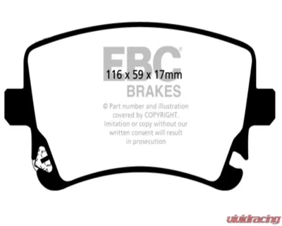 EBC Brakes RP-1 Racing Brake Pads Audi RS4 | RS6 4.2 2002-2008 - DP81470RP1