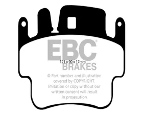 EBC Brakes RP-1 Racing Brake Pads Brembo Caliper Type Porsche 996 Carrera | GT2 | GT3 3.4 & 3.6 1997-2008