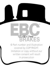 EBC Brakes RP-1 Racing Brake Pads Brembo Caliper Type Porsche 996 Carrera | GT2 | GT3 3.4 & 3.6 1997-2008                                     - DP81514RP1 - Image 3