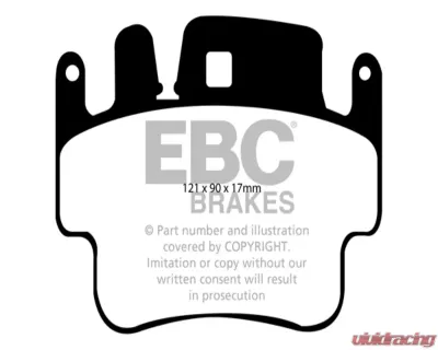 EBC Brakes RP-1 Racing Brake Pads Brembo Caliper Type Porsche 996 Carrera | GT2 | GT3 3.4 & 3.6 1997-2008 - DP81514RP1