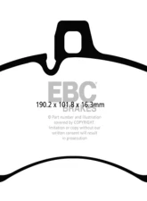 EBC Brakes RP-1 Racing Brake Pads Brembo Caliper Type Porsche GT2 | GT3 w/ Cast Iron Rotor Only 2003-2013                                     - DP81516RP1 - Image 3