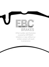 EBC Brakes RP-1 Racing Brake Pads Brembo Caliper Type Mercedes SLK55 AMG 5.4 04-11                                     - DP81591RP1 - Image 3