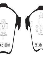 EBC Brakes RP-1 Racing Brake Pads ATE Caliper Type Volkswagen Golf R32 | GTI 2005-2013                                     - DP81594RP1 - Image 3